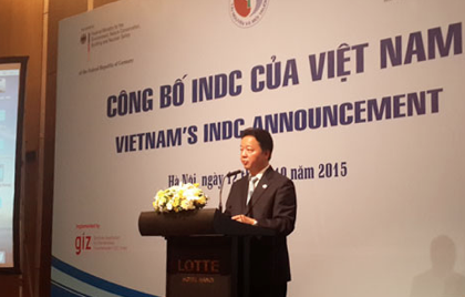 Công bố INDC của Việt Nam về ứng phó biến đổi khí hậu